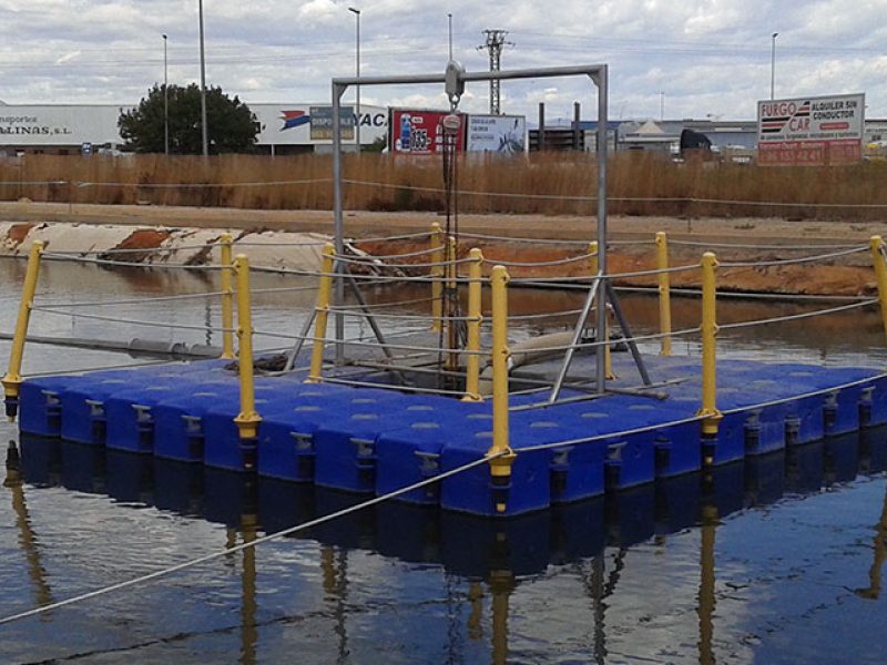 Plataformas flotantes para bombas de agua